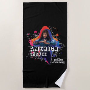 America Chavez Star Character Graphic Beach Towel
