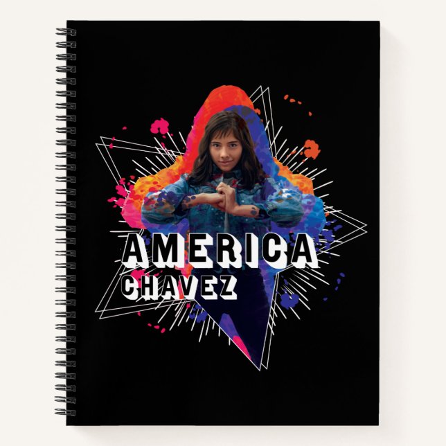 America Chavez Star Character Graphic Notebook (Front)