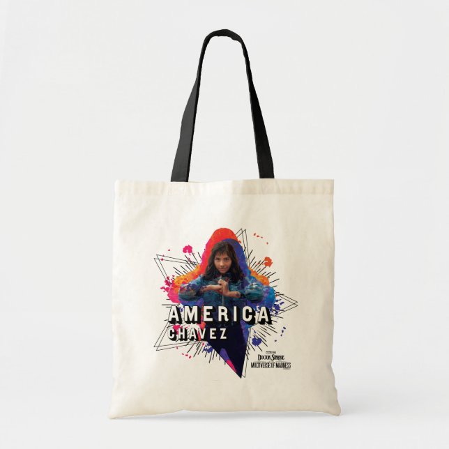 America Chavez Star Character Graphic Tote Bag (Front)