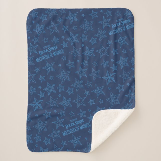 America Chavez Star Pattern Sherpa Blanket (Front)