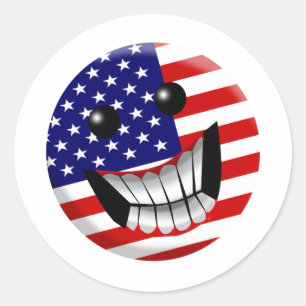 AMERICA CLASSIC ROUND STICKER