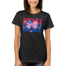 America coquette bow floral 4th of July patriotic 