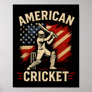 America Cricket American Usa Player Men  Poster