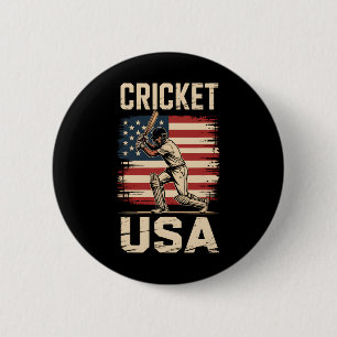 America Cricket American Usa Player Men Women  2 Inch Round Button