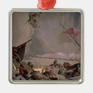 America, detail from The Glory of Spain II Metal Ornament