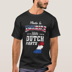 America Dutch Parts Netherlands Map Usa Flag Roots T-Shirt
