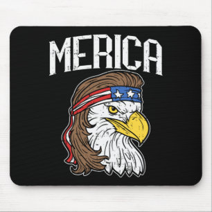 America Eagle Mullet Shirt 4th Of July Redneck Mouse Pad