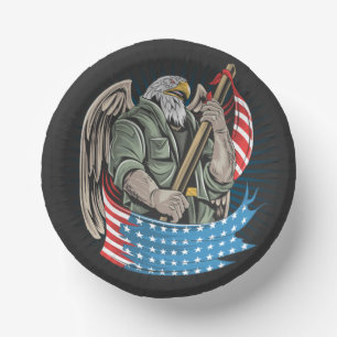 America Eagle Paper Plate