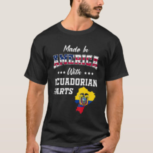 America Ecuadorian Parts Ecuador Map USA Flag Root T-Shirt