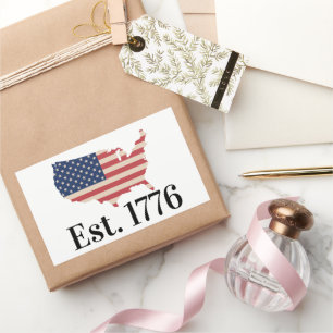 America Est. 1776 Patriotic Flag Sticker