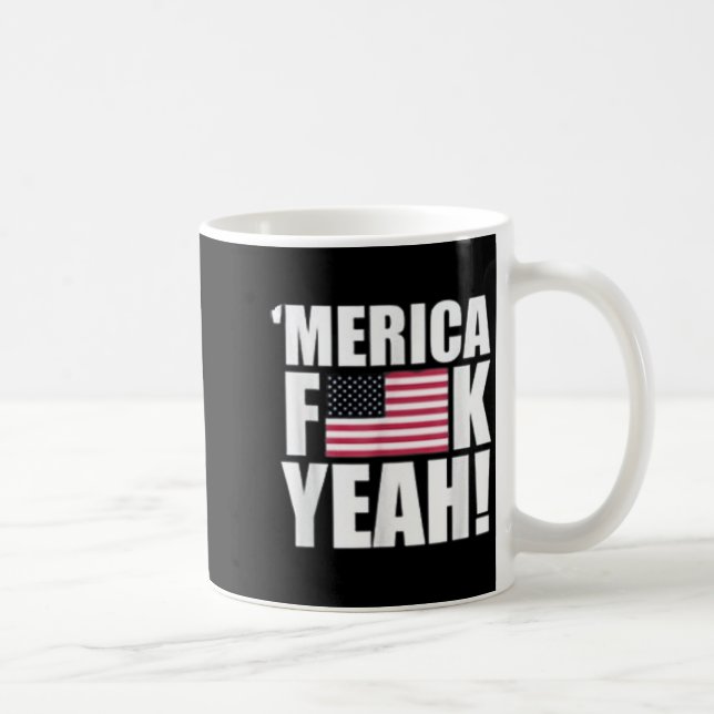 America F Yeah Fourth 4th of July Coffee Mug (Right)