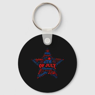 America Fireworks Stars 4th Of July Patriotic Free Keychain