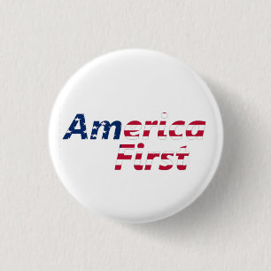 America First 1 Inch Round Button