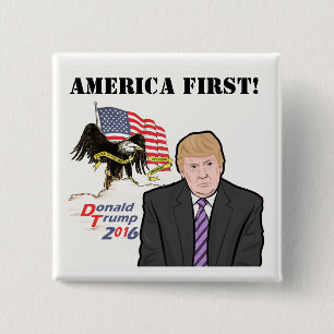 AMERICA FIRST! 2 INCH SQUARE BUTTON