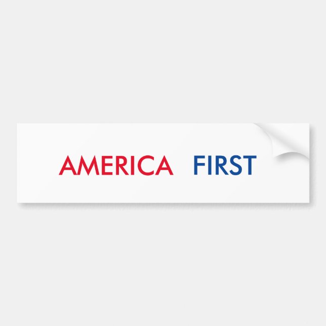 America First Bumper Sticker (Front)