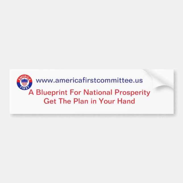 America First Committee Bumper Sticker (Front)