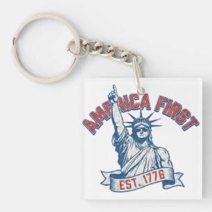 AMERICA FIRST - Est. 1776 Keychain