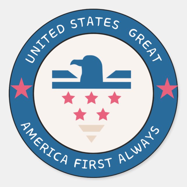 America First logo sticker (Front)