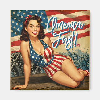 America First Susan Lee Square Magnet
