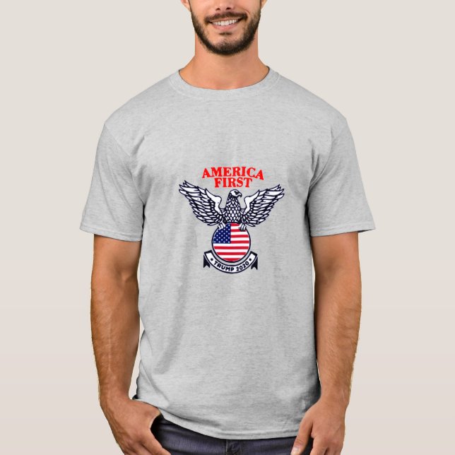 America First Trump 2020 T-Shirt (Front)