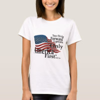 America First Trump Quote Patriotic Flag