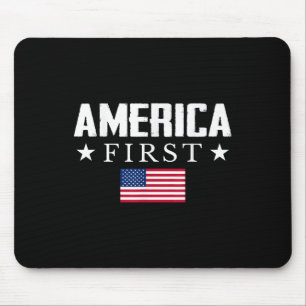 America First Usa Flag Mouse Pad
