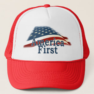America First USA Flag Trucker Hat