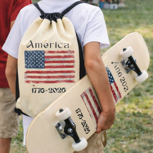 America Flag 1776 to 2026 USA 250th Anniversary Skateboard
