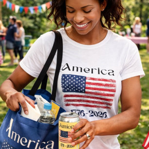 America Flag 1776 to 2026 USA 250th Anniversary T-Shirt