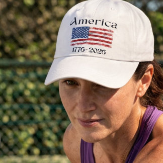 America Flag 1776 to 2026 USA 250th Anniversary  Trucker Hat