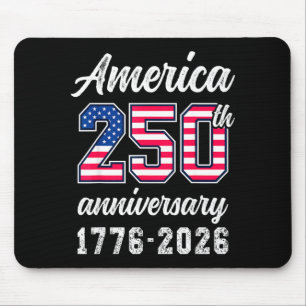 America flag 250th anniversary 4th of july usa est mouse pad