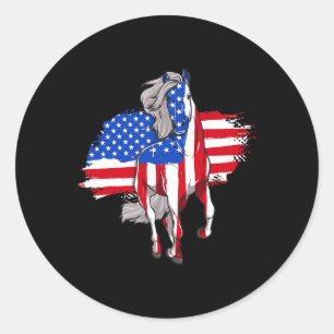 America Flag 4th Of July Independence Day Classic Round Sticker