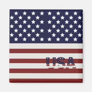  America Flag American USA  Pattern  Magnet