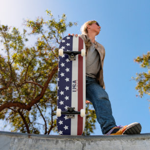 America Flag American USA Pattern Skateboard