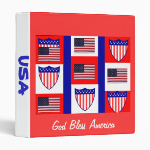 America flag binders