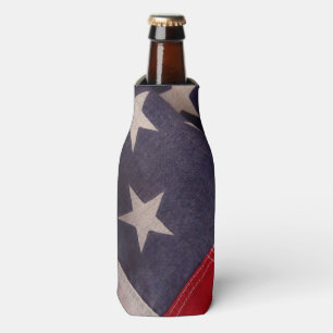 America flag bottle cooler