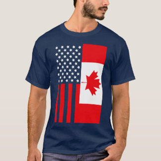 America Flag Canadian Flag US Friendship Canada T-Shirt