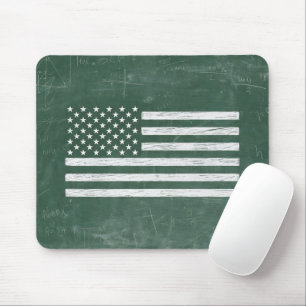 America Flag Chalkboard Art (Drawing No. 1) Mouse Pad