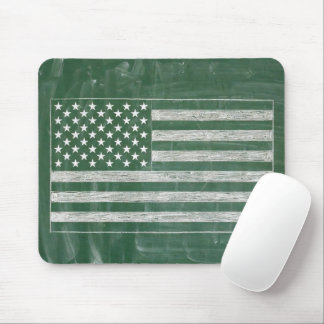 America Flag Chalkboard Art (Drawing No. 2) Mouse Pad