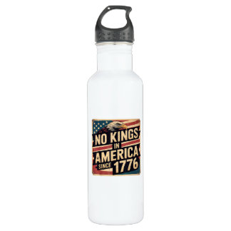 America Flag Decor No Kings In America Since 1776 710 Ml Water Bottle