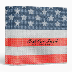America Flag Diamonds And Glitter Texture Binder
