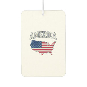 America Flag Map Patriotic Vintage Graphic Shirt_1 Air Freshener
