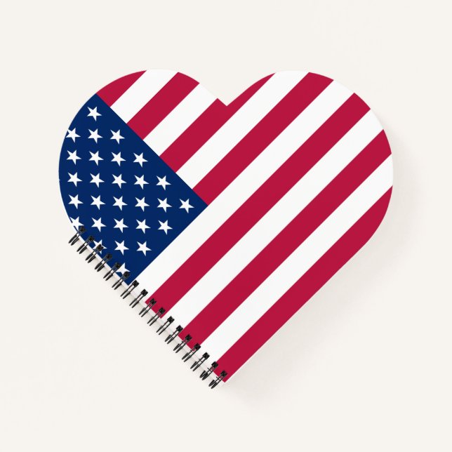America Flag  Notebook (Front)