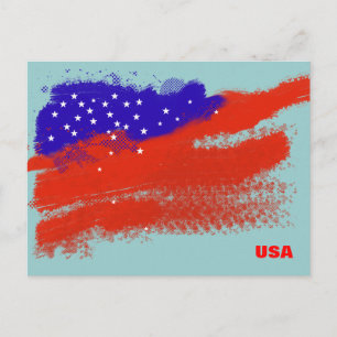 america flag postcard