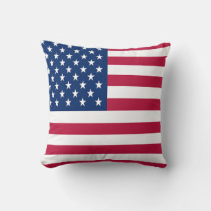 America Flag Throw Pillow