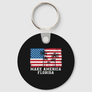 America Florida Desantis 2024 Trump Desantis Elect Keychain