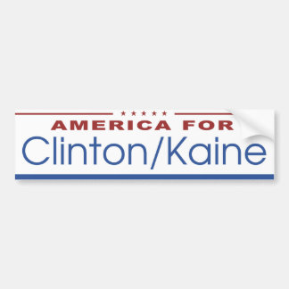 America for Clinton / Kaine 2016 Bumper Sticker