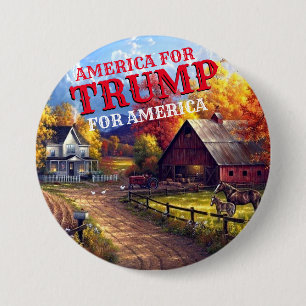 AMERICA FOR TRUMP 3 INCH ROUND BUTTON