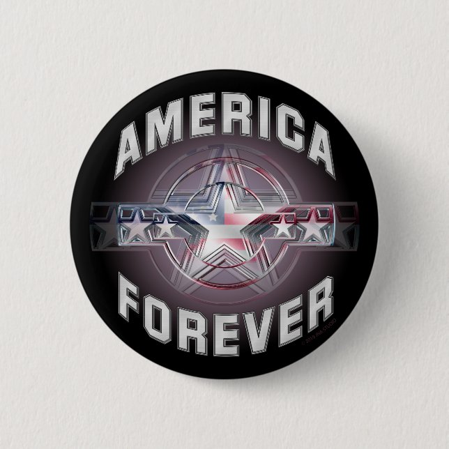 America Forever 2 Inch Round Button (Front)