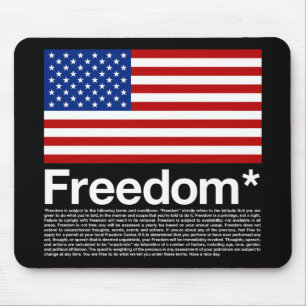 America: Freedom terms and conditions Mouse Pad